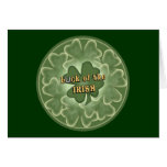Tur av den irländska klöversaint patrick's day hälsningskort