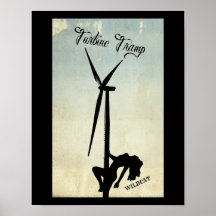 Turbinslampablått och solbränd design affischer