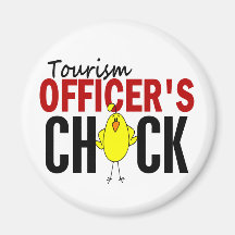 Turismtjänstemans chick magnet för kylskåp