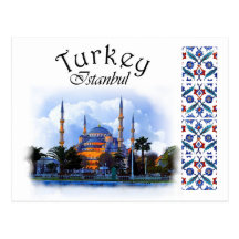 Turkiet blåttmoské vykort