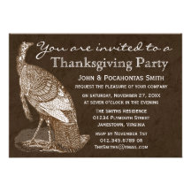 Turkiet thanksgivingparty inbjudan