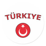 Turkiye Rund Klistermärke