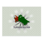 Turkmenistan flaggakarta 2,0 vykort