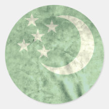 Turkmenistan Rund Klistermärke