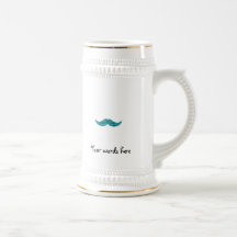 Turkosglittermustasch Kaffe Koppar