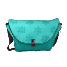 Turkossnöflingormönster Messenger Bag