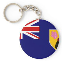 Turks och Caicos flagga nyckelringar