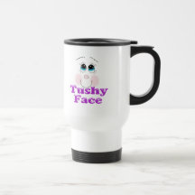 tushy ansikte kaffe kopp