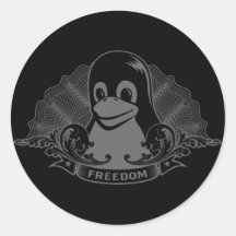 Tuxpingvin - (linuxen, den öppna källan, Copyleft, Runda Klistermärken