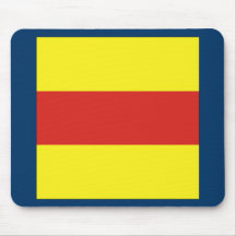 Två (2) signalerar flagga mus matta