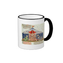 Två arabs som leker schack i ett tält kaffe mugg