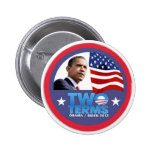Två benämner -- Obama/Biden 2012 Knappar Med Nål