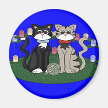 Två katter magneter