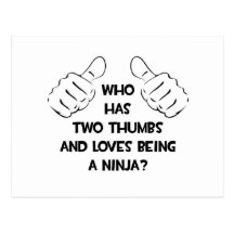 Två tum och kärlekar som är en Ninja Vykort