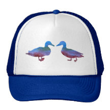 Tvättad färg kyssa ankor baseball hat