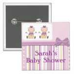 Tvilling- flickor & randbaby shower pins