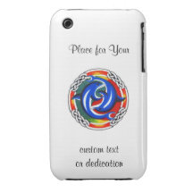 Tvilling- kall delfin för gemini för tecknadtatuer Case-Mate iPhone 3 case