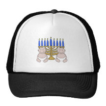 Twillingar grafiska Hanukkah Trucker Kepsar