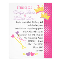 Twincess Princess! Anpassade Inbjudningskort