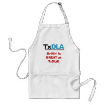 TxDLA som grillar förklädet