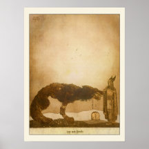 Tyr och Fenrir av John Bauer Affischer