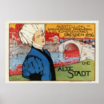 Tysk artisanic konstexpo Dresden 1896 Posters