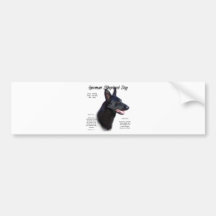 Tysk design för historia för herdehund (blk) bildekal