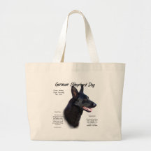 Tysk design för historia för herdehund (blk) tygkasse