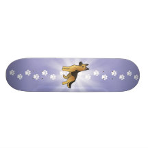 Tysk herde för tecknad skateboard