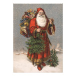 Tysk Santa julkort Kort För Inbjudningar