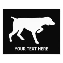 Tysk Shorthaired pekaresilhouette Fotografiska Tryck