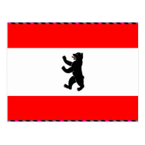 Tyskland Berlin flagga vykort
