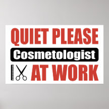 Tystnaden behar cosmetologisten på arbete affisch