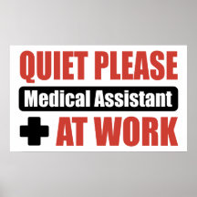 Tystnaden behar den medicinska assistenten på arbe posters