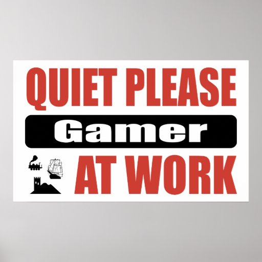Tystnaden behar gameren på arbete affischer