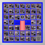 U.S.A. PRESIDENTBLÅTT B/568 PRINT