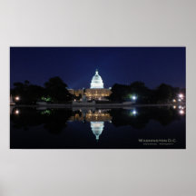 U.S. Capitol - natt Affisch