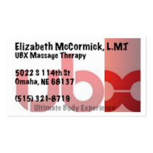 UBX-massageterapi Visitkort