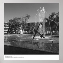 Ucsd-studenter och fontän av Ansel Adams Posters