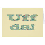 Uff da! Notecard Hälsnings Kort