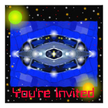 Ufo-design Personliga Inbjudningskort