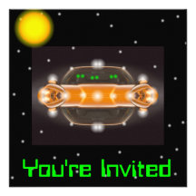 Ufo-design Personliga Inbjudningskort