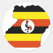 Uganda flaggakarta klistermärken