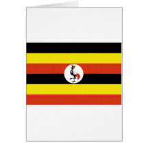 Uganda medborgareflagga hälsnings kort