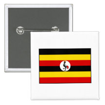 Uganda - ugandisk flagga knappar