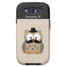 Uggla med mustasch och hatten samsung galaxy s3 hud
