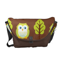 Uggla- och trädmessenger bag