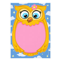 Ugglababy showerinbjudningar