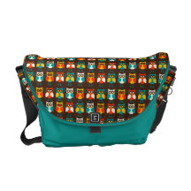 Ugglor mönstrar 1 messenger bag