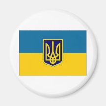 Ukraina president på havsflagga magneter för kylskåp